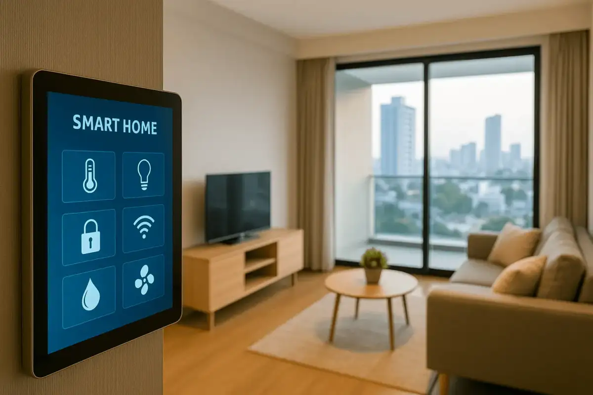 Sistema de domótica em um apartamento inteligente