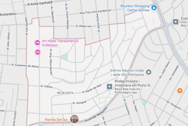 mapa do bairro Bela Vista, Porto Alegre